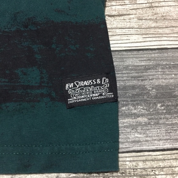 Levi’s Relaxed Fit Long Sleeve Shirt Men’s M Green Crewneck Casual - Picture 6 of 9